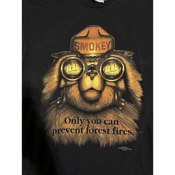 Vintage Rare Smokey The Bear “Only You Can Prevent Forest Fires” Shirt Sz Large - Picture 2 of 7